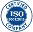 ISO 9001:2015 certified badge